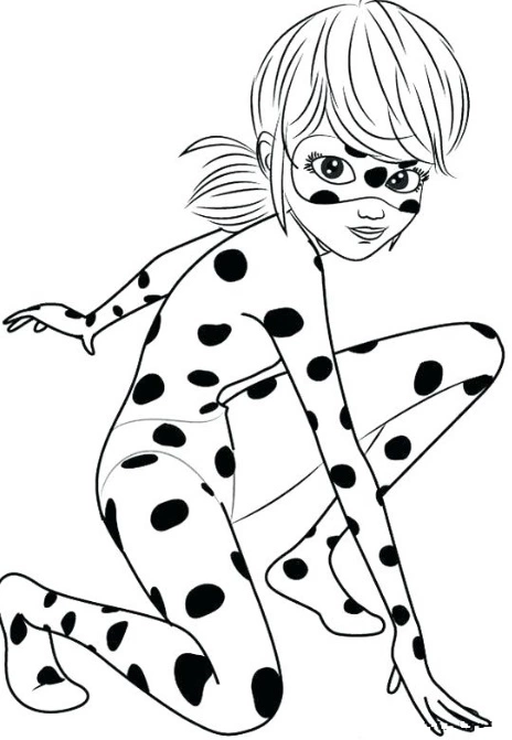 Coloring book ladybug in a frame